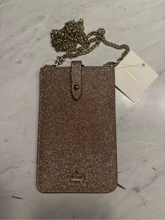 kate spade Accessories - Kate Spade Sparkling Rose Gold Phone Crossbody & card case chain strap